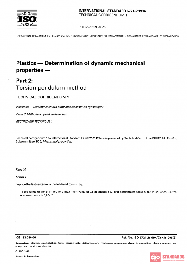 ISO 6721-2:1994/Cor 1:1995 PDF