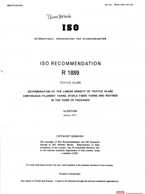 ISO/R 1889:1971 PDF