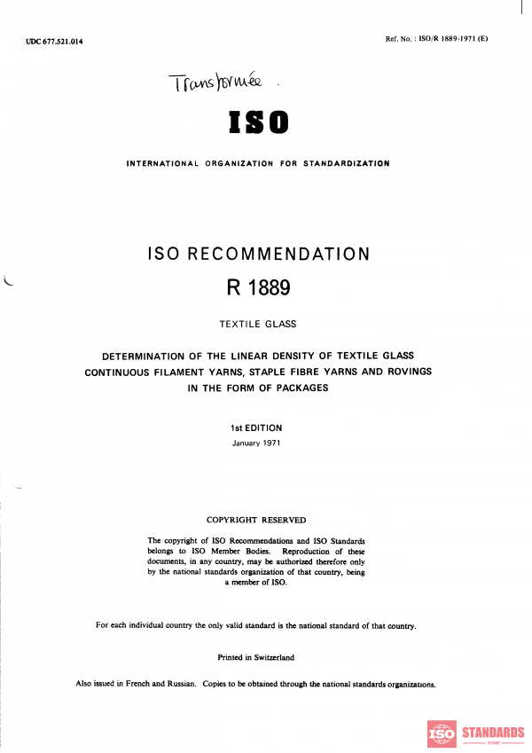 ISO/R 1889:1971 PDF