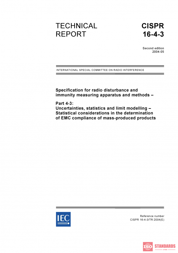 CISPR TR 16-4-3:2004 PDF