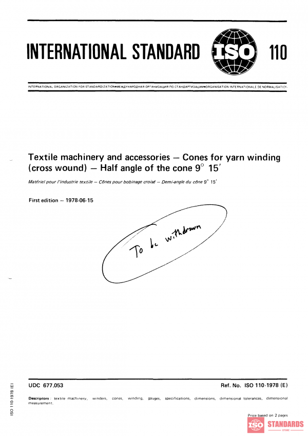 ISO 110:1978 PDF