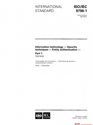 ISO/IEC 9798-1:1997 PDF