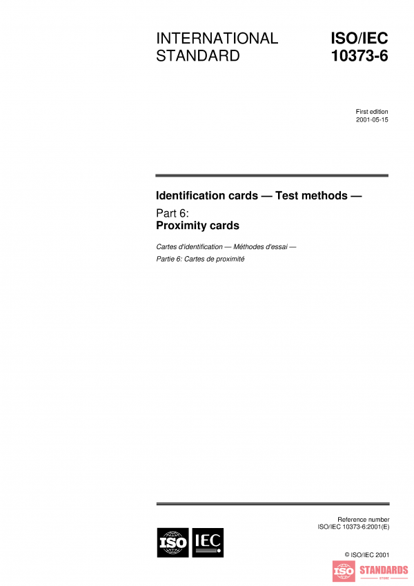 ISO/IEC 10373-6:2001 PDF