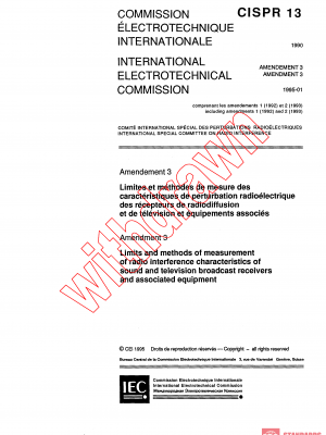CISPR 13:1990/AMD3:1995 PDF