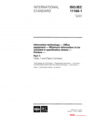 ISO/IEC 11160-1:1996 PDF