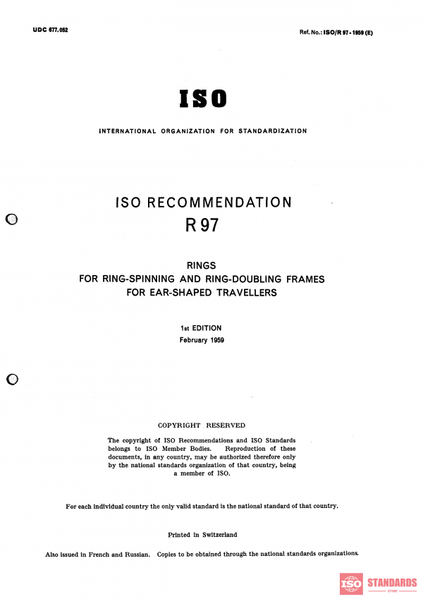 ISO/R 97:1958 PDF
