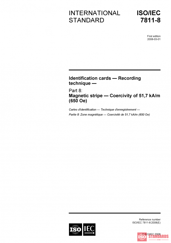 ISO/IEC 7811-8:2008 PDF