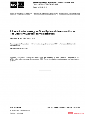 ISO/IEC 9594-3:1998/Cor 2:2002 PDF