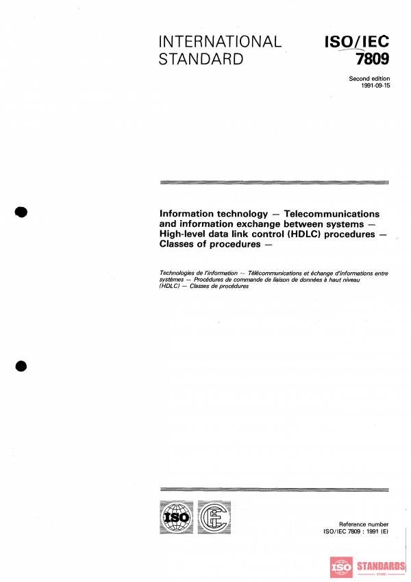 ISO/IEC 7809:1991 PDF