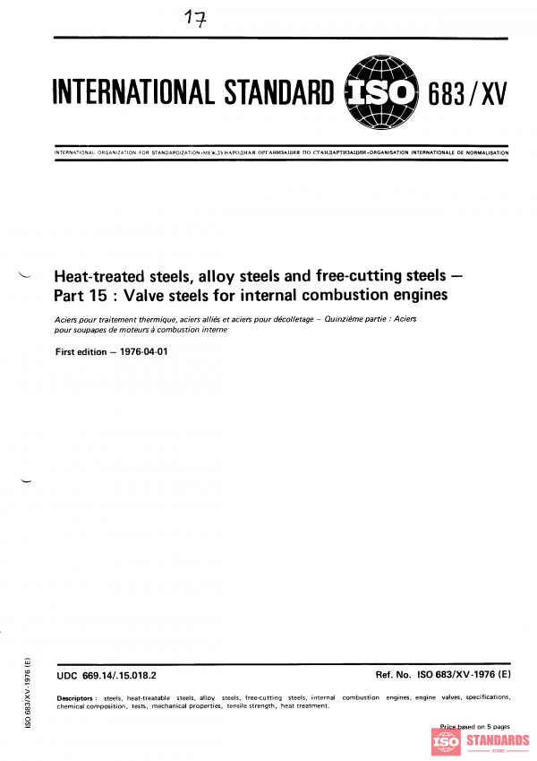 ISO 683-15:1976 PDF