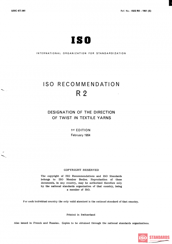 ISO/R 2:1951 PDF