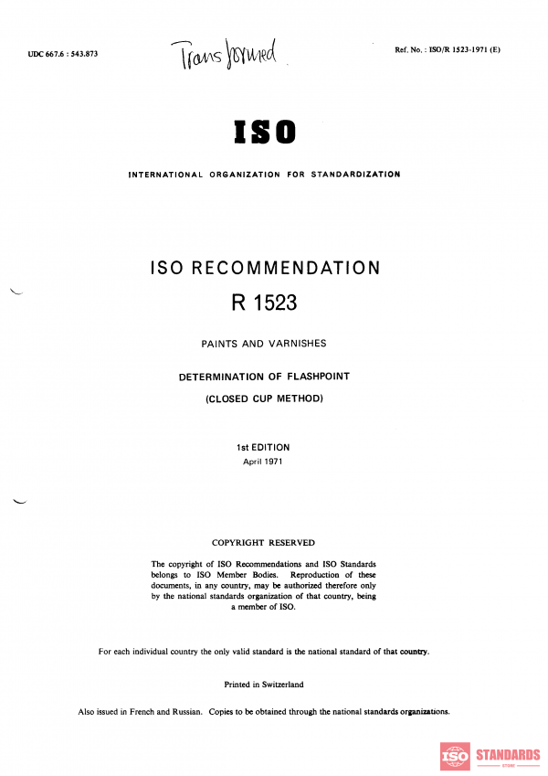 ISO/R 1523:1971 PDF