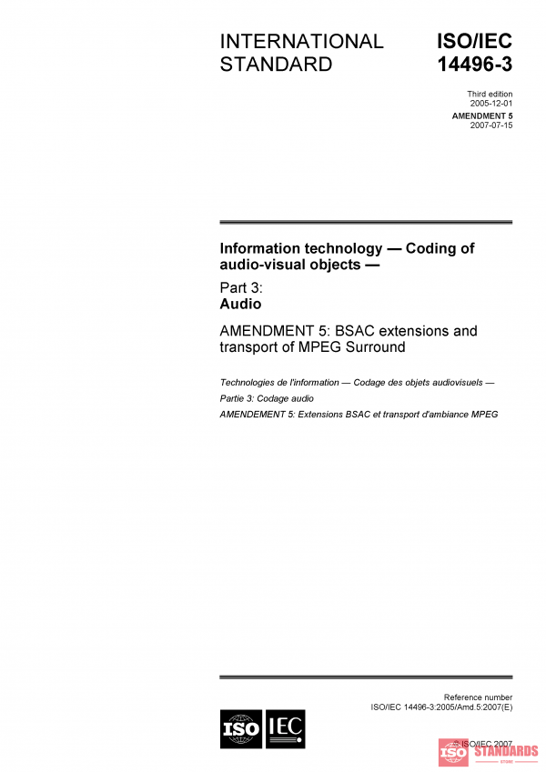 ISO/IEC 14496-3:2005/Amd 5:2007 PDF