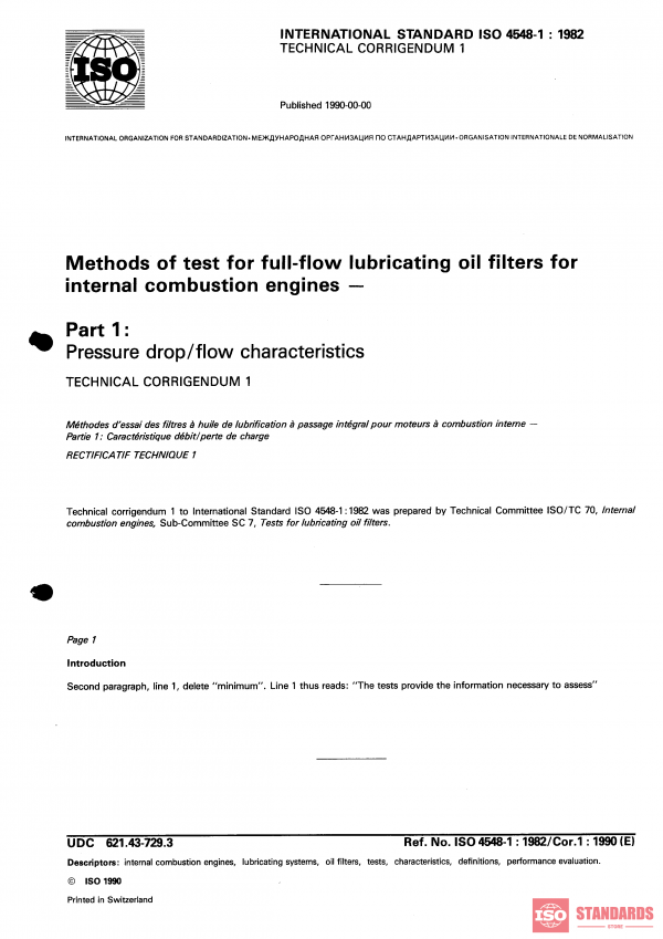 ISO 4548-1:1982/Cor 1:1990 PDF