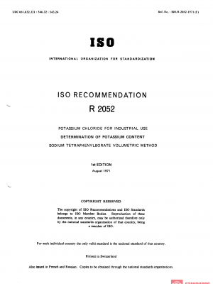 ISO/R 2052:1971 PDF