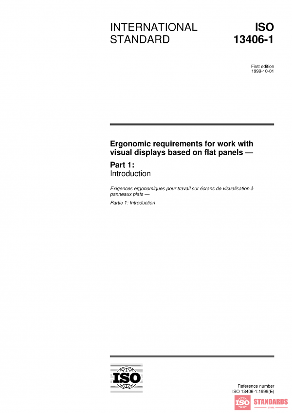 ISO 13406-1:1999 PDF