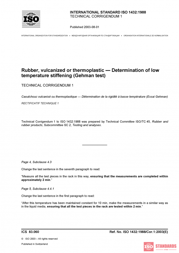 ISO 1432:1988/Cor 1:2003 PDF