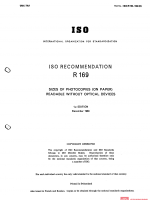 ISO/R 169:1960 PDF