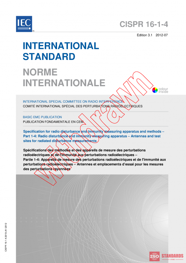 CISPR 16-1-4:2010+AMD1:2012 CSV PDF