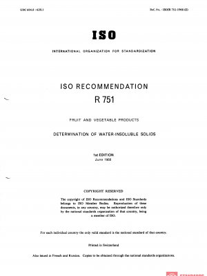 ISO/R 751:1968 PDF