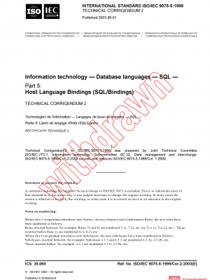 ISO/IEC 9075-5:1999/COR2:2003 PDF