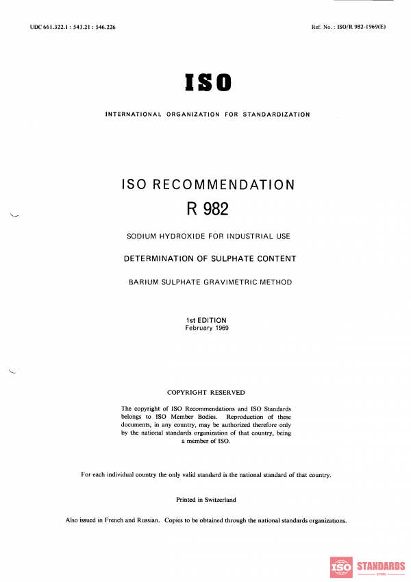 ISO/R 982:1969 PDF