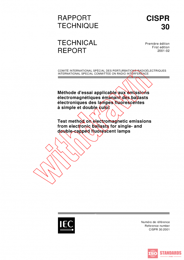 CISPR TR 30:2001 PDF