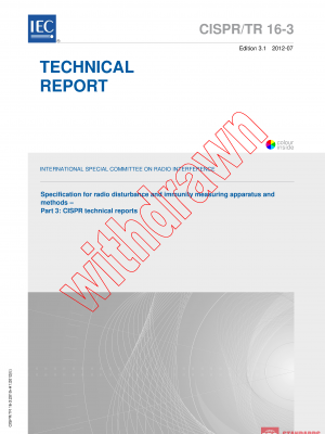 CISPR TR 16-3:2010+AMD1:2012 CSV PDF