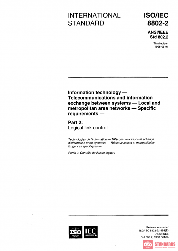 ISO/IEC 8802-2:1998 PDF