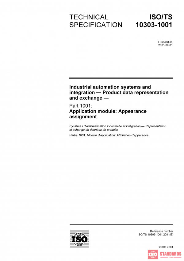 ISO/TS 10303-1001:2001 PDF