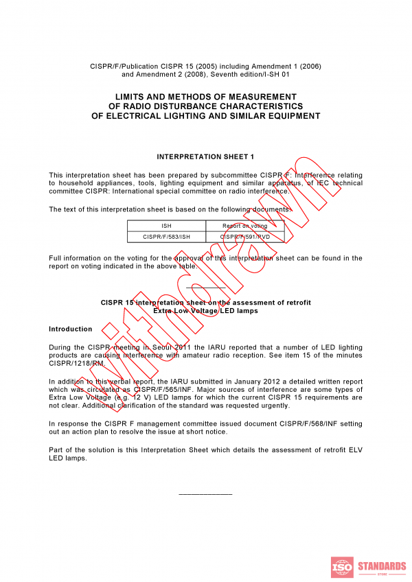 CISPR 15:2005/ISH1:2013 PDF