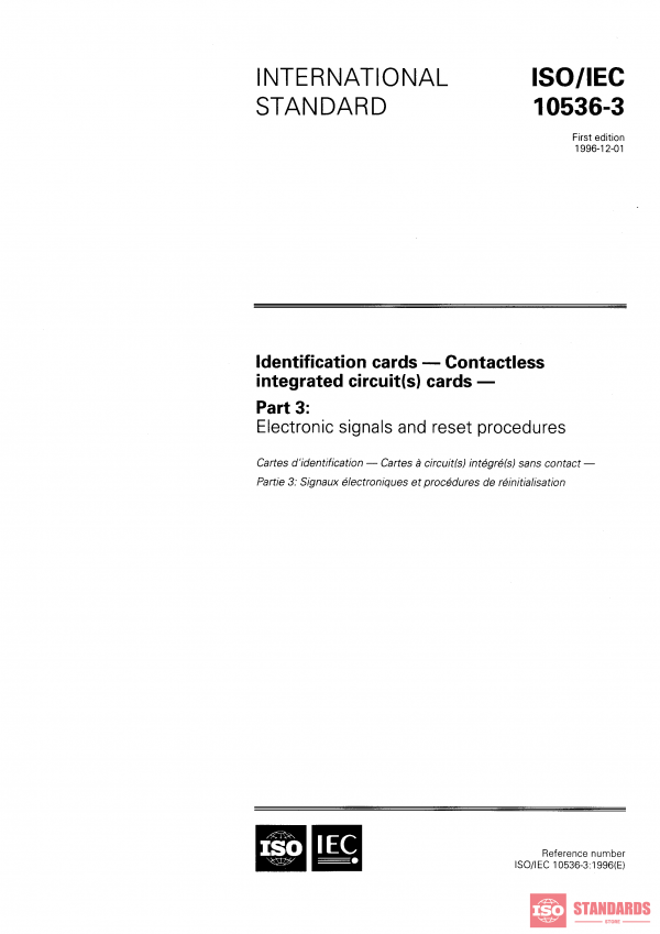 ISO/IEC 10536-3:1996 PDF