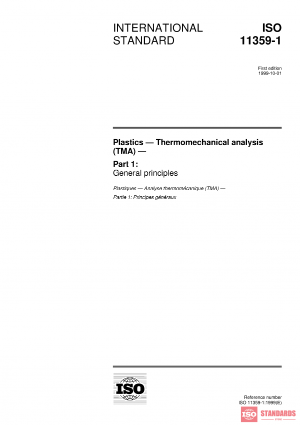 ISO 11359-1:1999 PDF