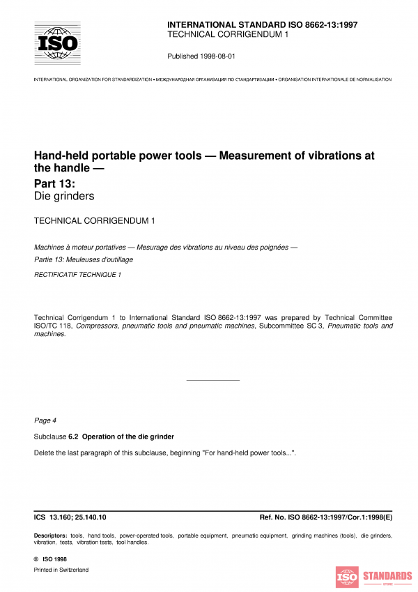 ISO 8662-13:1997/Cor 1:1998 PDF