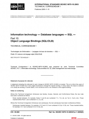 ISO/IEC 9075-10:2003/Cor 1:2005 PDF
