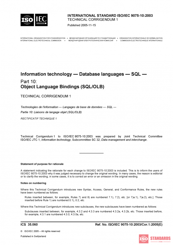 ISO/IEC 9075-10:2003/Cor 1:2005 PDF