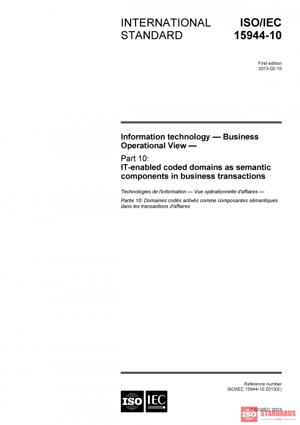 ISO/IEC 15944-10:2013 PDF
