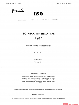 ISO/R 967:1969 PDF