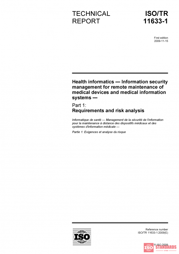 ISO/TR 11633-1:2009 PDF