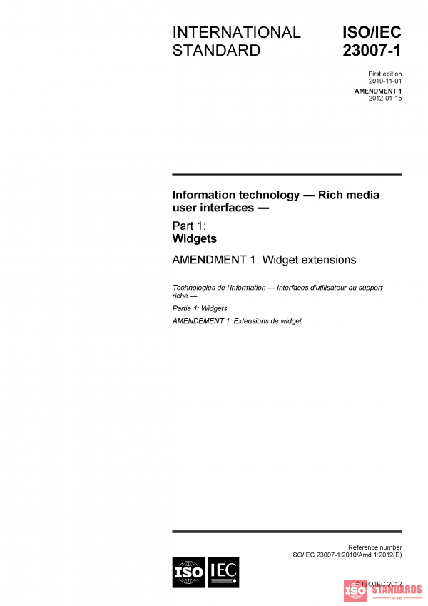 ISO/IEC 23007-1:2010/Amd 1:2012 PDF