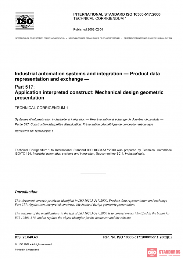 ISO 10303-517:2000/Cor 1:2002 PDF