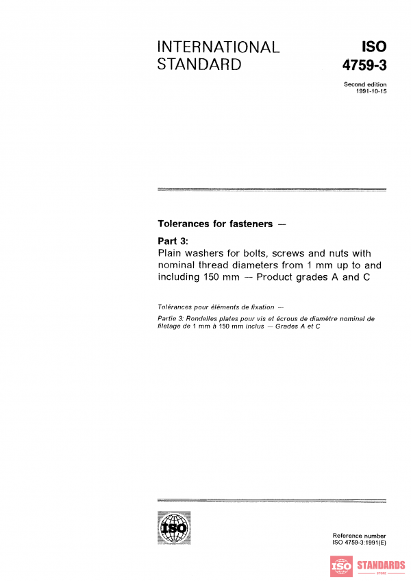 ISO 4759-3:1991 PDF