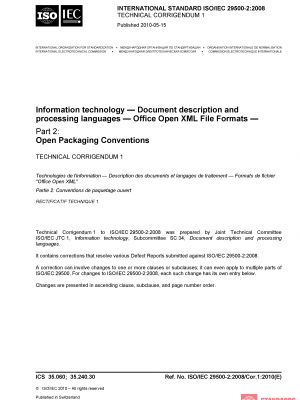 ISO/IEC 29500-2:2008/COR1:2010 PDF