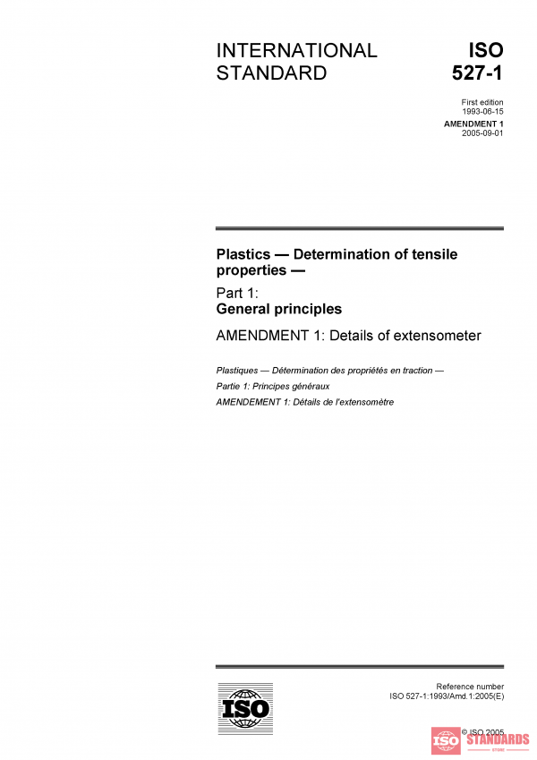 ISO 527-1:1993/Amd 1:2005 PDF
