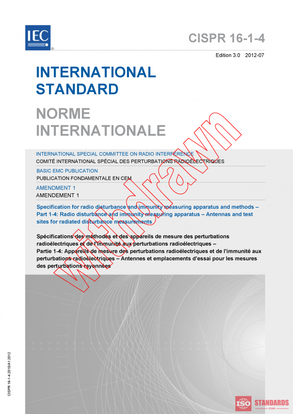 CISPR 16-1-4:2010/AMD1:2012 PDF