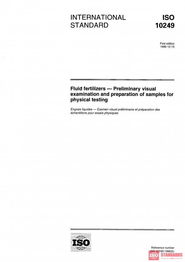 ISO 10249:1996 PDF