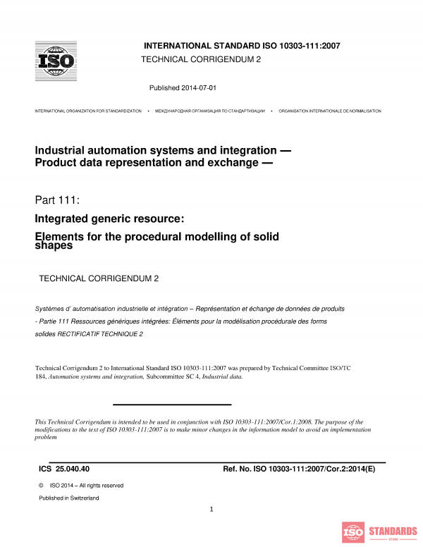 ISO 10303-111:2007/Cor 2:2014 PDF