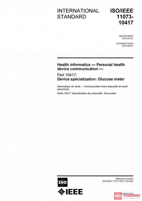 ISO/IEEE 11073-10417:2014 PDF