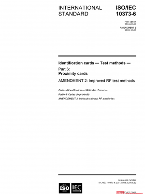 ISO/IEC 10373-6:2001/AMD2:2003 PDF