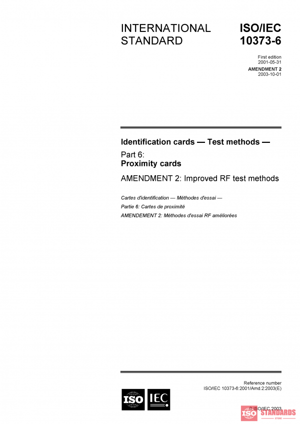 ISO/IEC 10373-6:2001/AMD2:2003 PDF